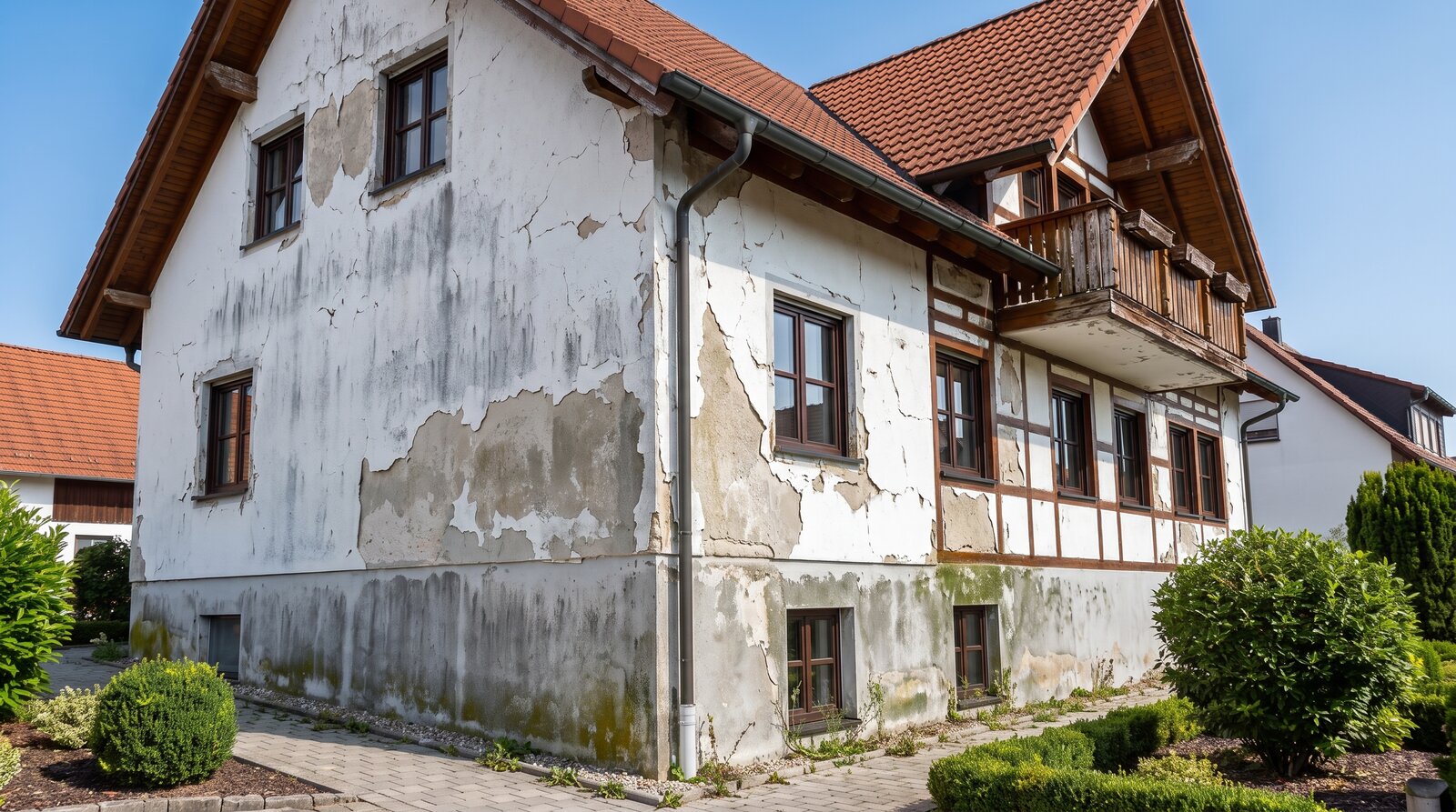 Fassadenanstrich vorher